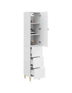 Set di armadi 2 pcs Bianco Lucido 33 x 34,5 x 90 cm 2