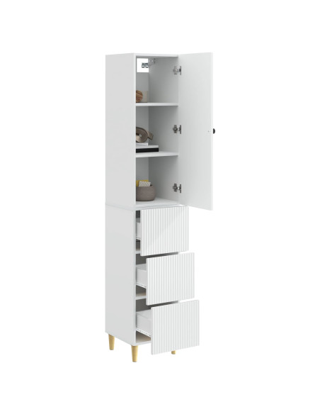 Set di armadi 2 pcs Bianco Lucido 33 x 34,5 x 90 cm