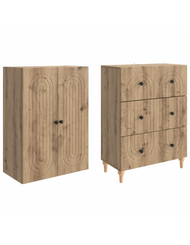Set di armadi 2 pcs 66 x 34,5 x 90 cm Legno ingegnerizzato