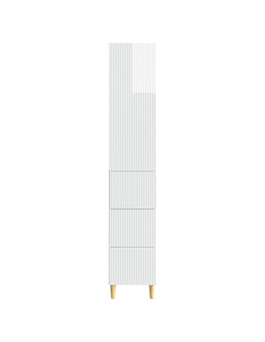Set di armadi 2 pcs Bianco Lucido 33 x 34,5 x 90 cm