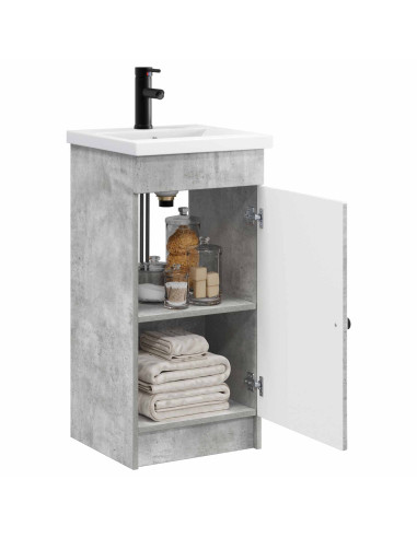 Mobile da bagno con lavabo Grigio Cemento 42 x 40 x 84,5 cm