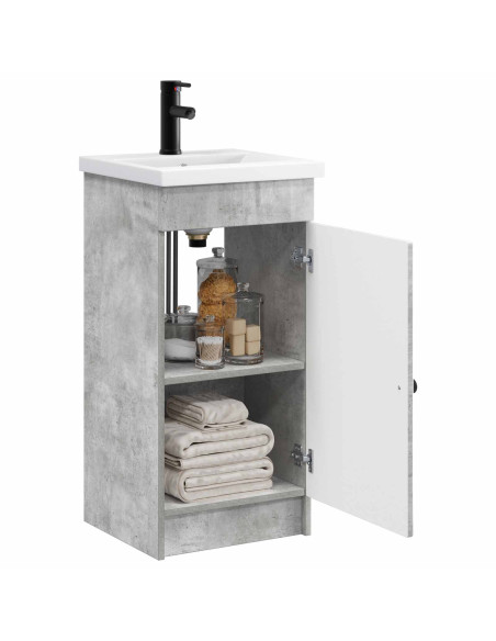 Mobile da bagno con lavabo Grigio Cemento 42 x 40 x 84,5 cm