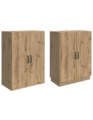 Set di armadi 2 pcs Rovere Artigianale Legno ingegnerizzato