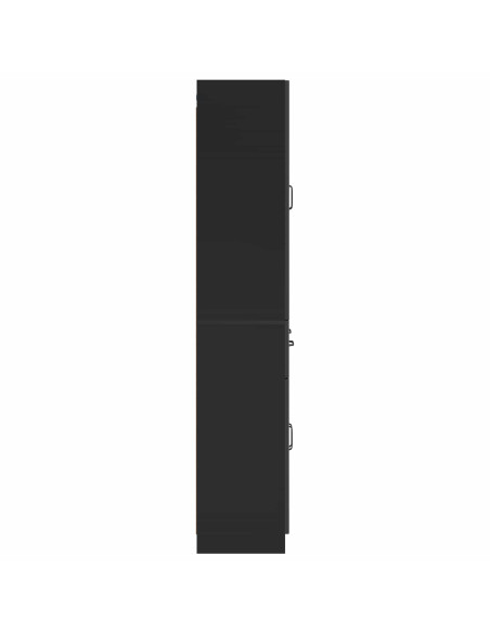 Set di armadi 2 pcs Nero Legno ingegnerizzato