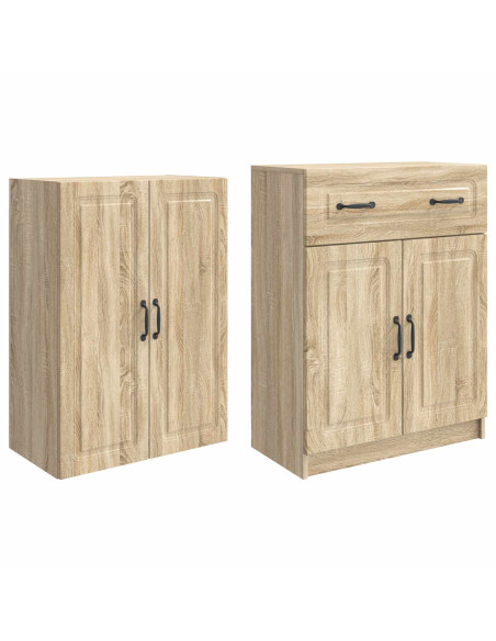 Set di armadi 2 pcs Rovere Sonoma Legno ingegnerizzato