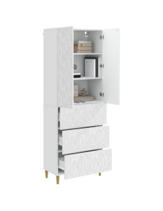 Set di armadi 2 pcs Bianco Lucido 66 x 34,5 x 90 cm 2