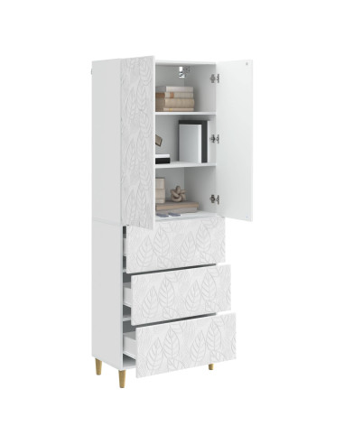 Set di armadi 2 pcs Bianco Lucido 66 x 34,5 x 90 cm