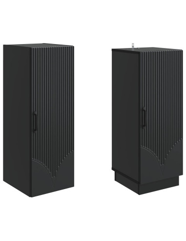Set di armadi 2 pcs Nero Legno ingegnerizzato