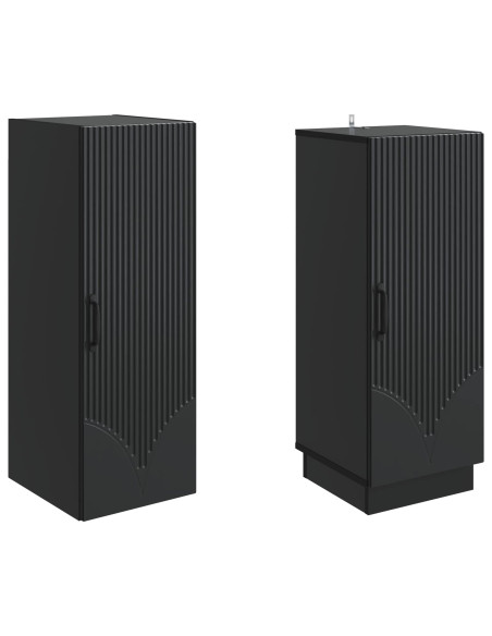 Set di armadi 2 pcs Nero Legno ingegnerizzato