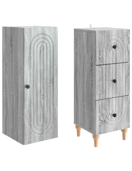 Set di armadi 2 pcs 33 x 34,5 x 90 cm Legno ingegnerizzato