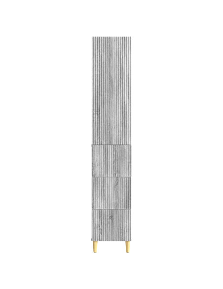 Set di armadi 2 pcs Sonoma grigio 33 x 34,5 x 90 cm