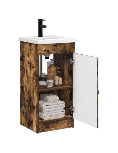 Mobile da bagno con lavabo Rovere Fumo 42 x 40 x 84,5 cm