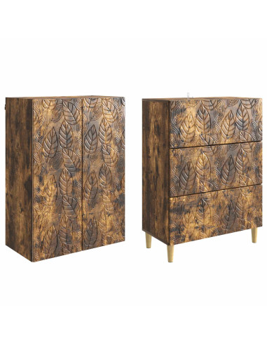 Set di armadi 2 pcs Rovere Fumo 66 x 34,5 x 90 cm