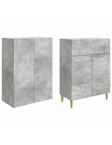 Set di armadi 2 pcs Grigio Cemento 66 x 34,5 x 90 cm