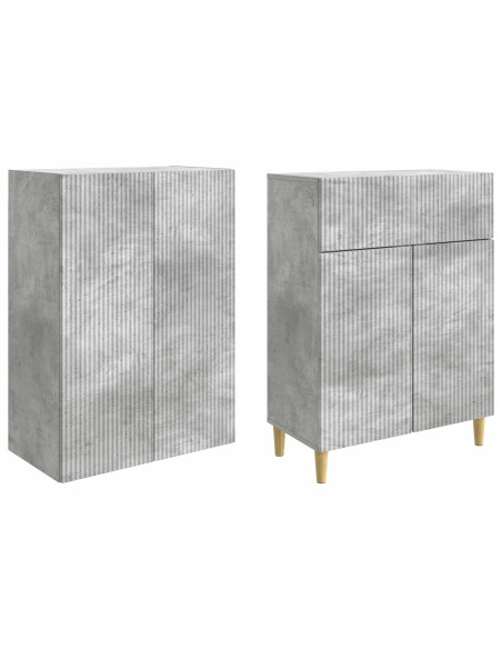 Set di armadi 2 pcs Grigio Cemento 66 x 34,5 x 90 cm