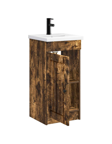 Mobile da bagno con lavabo Rovere Fumo 42 x 40 x 84,5 cm