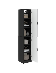 Set di armadi 2 pcs Nero Legno ingegnerizzato 2