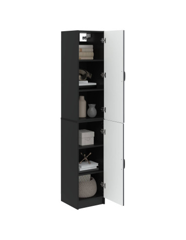 Set di armadi 2 pcs Nero Legno ingegnerizzato
