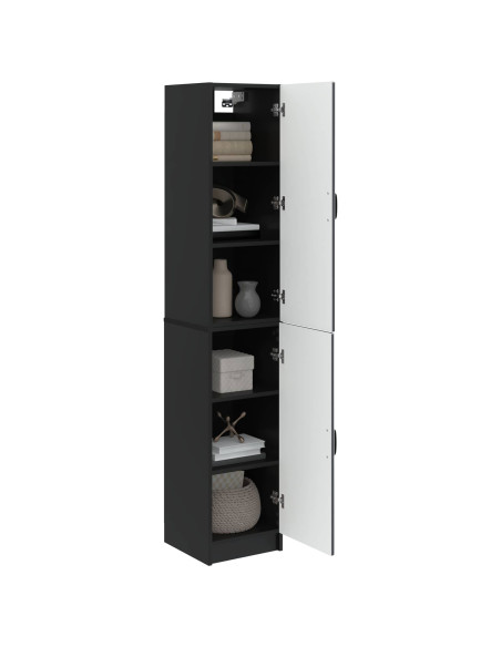Set di armadi 2 pcs Nero Legno ingegnerizzato