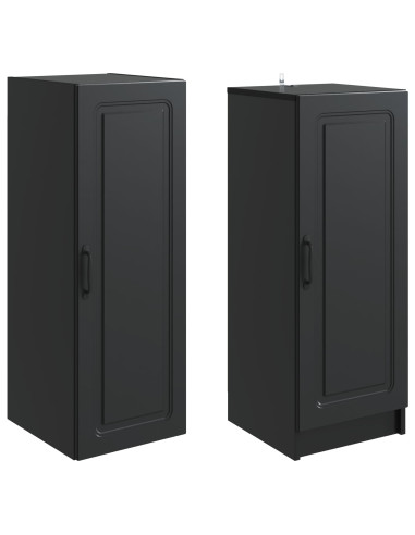 Set di armadi 2 pcs Nero Legno ingegnerizzato
