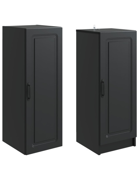 Set di armadi 2 pcs Nero Legno ingegnerizzato