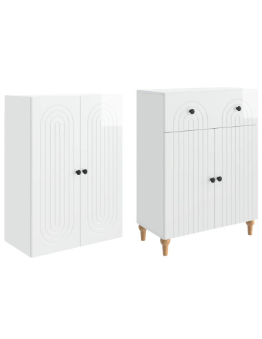 Set di armadi 2 pcs 66 x 34,5 x 90 cm Legno ingegnerizzato