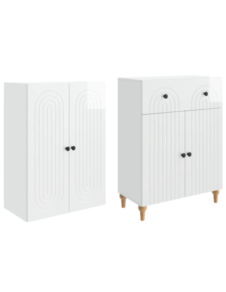 Set di armadi 2 pcs 66 x 34,5 x 90 cm Legno ingegnerizzato
