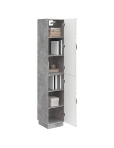 Set di armadi 2 pcs Grigio Cemento Legno ingegnerizzato 2