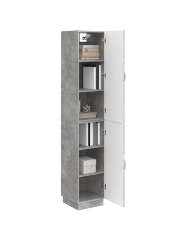 Set di armadi 2 pcs Grigio Cemento Legno ingegnerizzato
