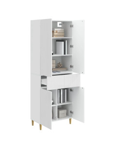 Set di armadi 2 pcs Bianco Lucido 66 x 34,5 x 90 cm 2