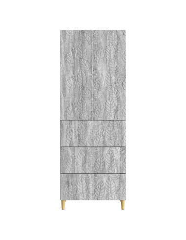 Set di armadi 2 pcs Sonoma grigio 66 x 34,5 x 90 cm