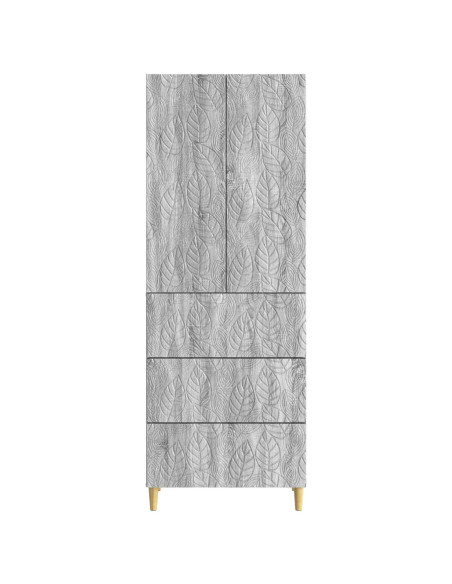 Set di armadi 2 pcs Sonoma grigio 66 x 34,5 x 90 cm