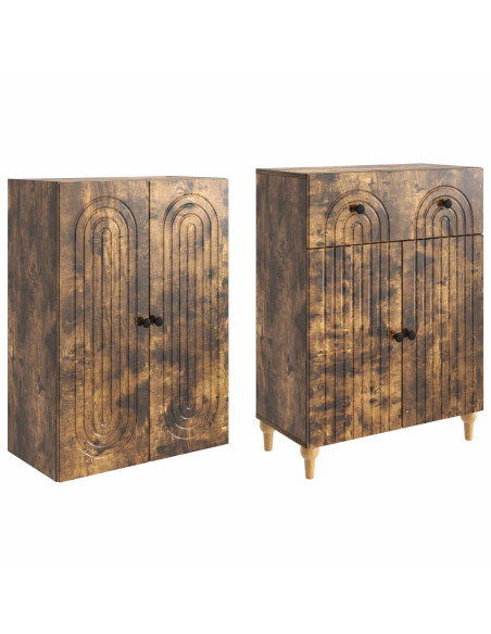 Set di armadi 2 pcs 66 x 34,5 x 90 cm Legno ingegnerizzato