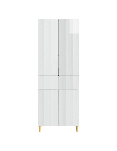 Set di armadi 2 pcs Bianco Lucido 66 x 34,5 x 90 cm