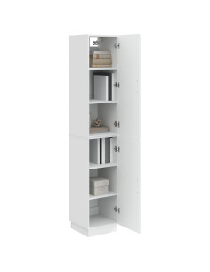 Set di armadi 2 pcs Bianco Lucido Legno ingegnerizzato 2