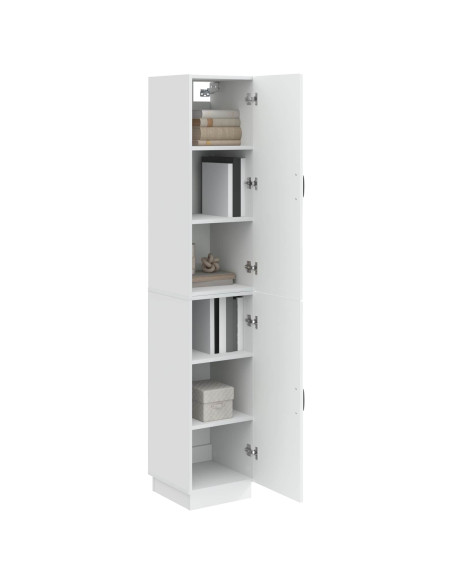Set di armadi 2 pcs Bianco Lucido Legno ingegnerizzato