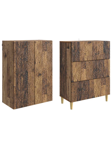 Set di armadi 2 pcs Legno antico 66 x 34,5 x 90 cm