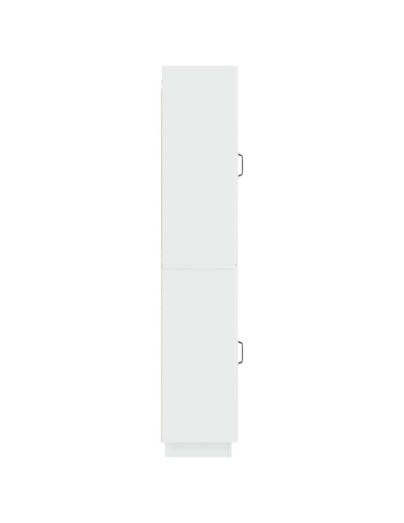 Set di armadi 2 pcs Bianco Lucido Legno ingegnerizzato