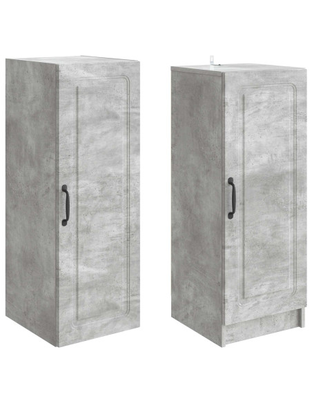Set di armadi 2 pcs Grigio Cemento Legno ingegnerizzato