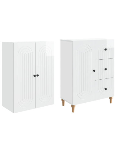 Set di armadi 2 pcs 66 x 34,5 x 90 cm Legno ingegnerizzato