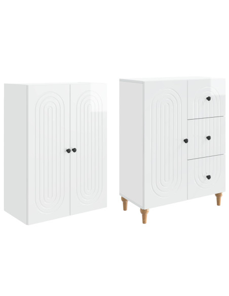 Set di armadi 2 pcs 66 x 34,5 x 90 cm Legno ingegnerizzato