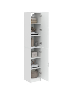Set di armadi 2 pcs Bianco Lucido Legno ingegnerizzato 2