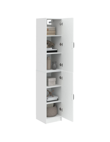 Set di armadi 2 pcs Bianco Lucido Legno ingegnerizzato
