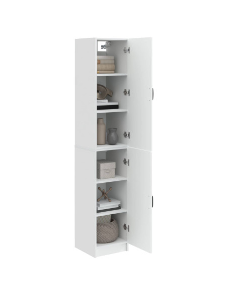 Set di armadi 2 pcs Bianco Lucido Legno ingegnerizzato