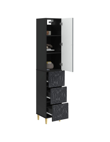 Set di armadi 2 pcs Nero 33 x 34,5 x 90 cm Legno ingegnerizzato