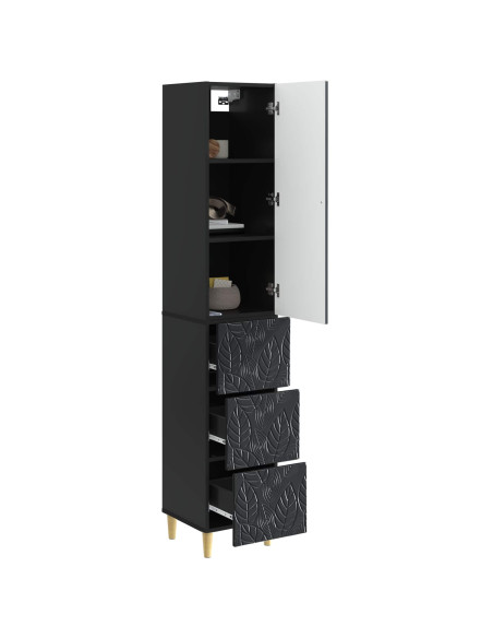 Set di armadi 2 pcs Nero 33 x 34,5 x 90 cm Legno ingegnerizzato