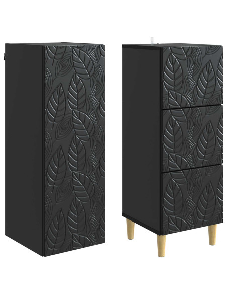 Set di armadi 2 pcs Nero 33 x 34,5 x 90 cm Legno ingegnerizzato