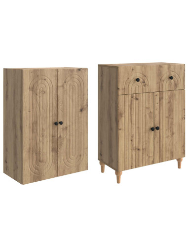 Set di armadi 2 pcs 66 x 34,5 x 90 cm Legno ingegnerizzato