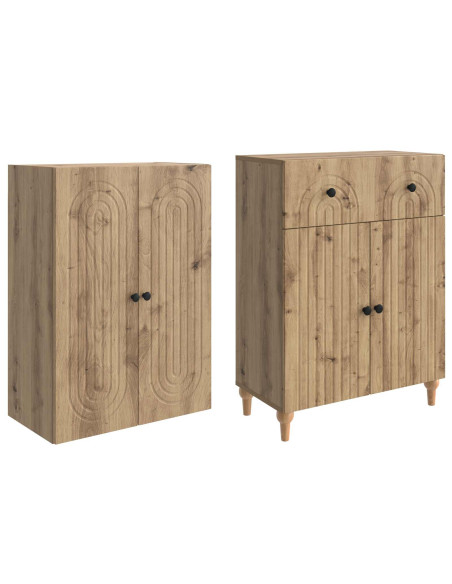 Set di armadi 2 pcs 66 x 34,5 x 90 cm Legno ingegnerizzato