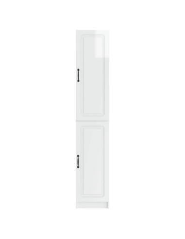 Set di armadi 2 pcs Bianco Lucido Legno ingegnerizzato